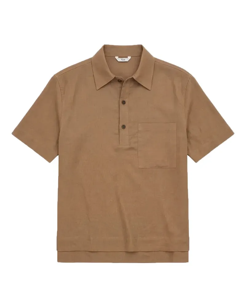 Hevò short-sleeve chest-pocket shirt - Nude Nude