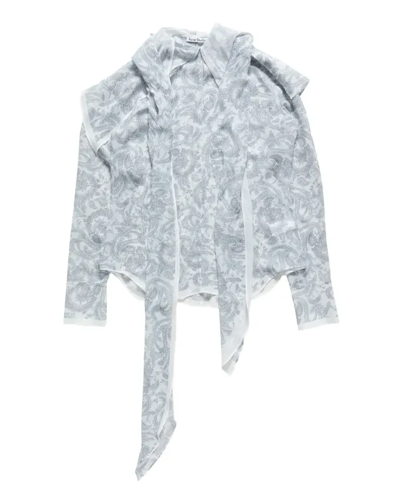 Acne Studios silk paisley blouse - Blau Blau