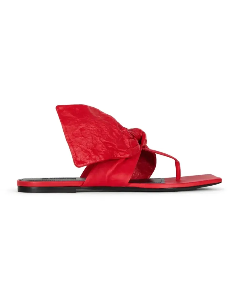 Givenchy Boudoir bow leather flat sandals - Rot Rot