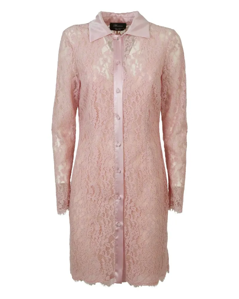 Blumarine Kleid mit spitzem Kragen - Rosa Rosa