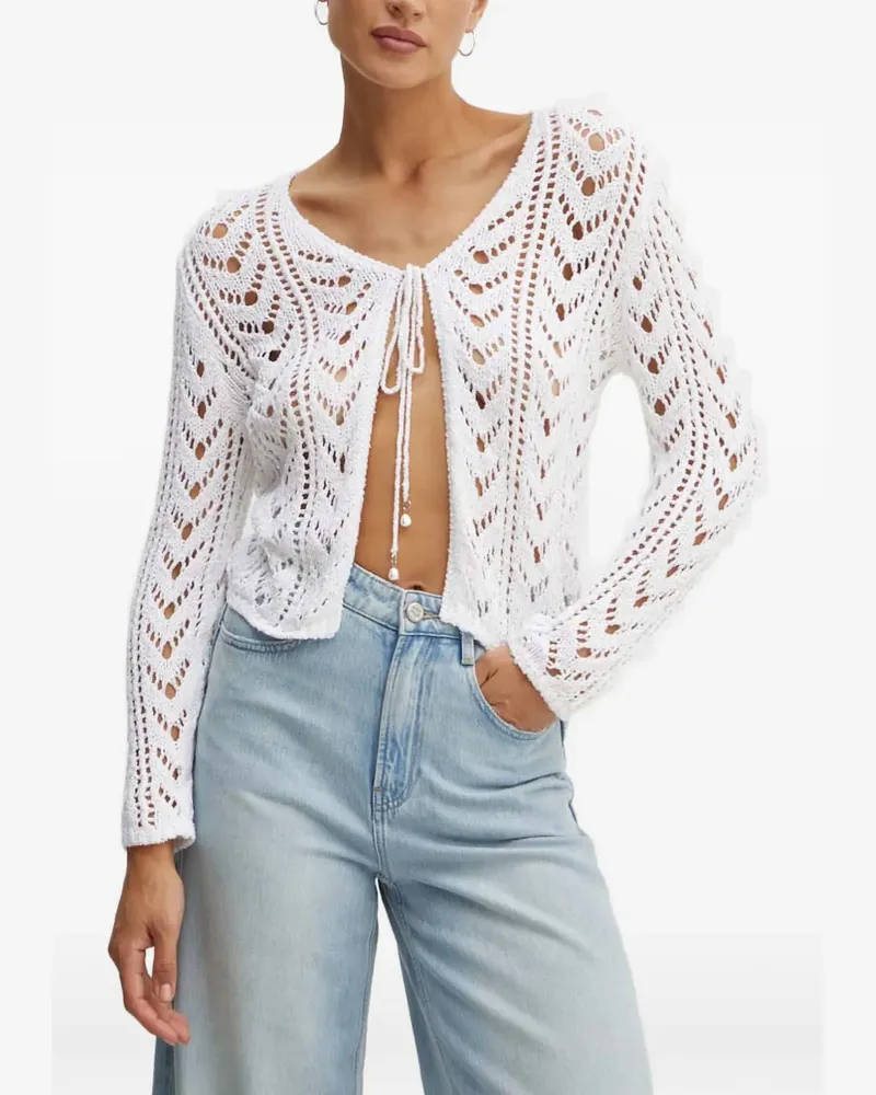 Miss Sixty openwork tie knitwear - Weiß Weiß