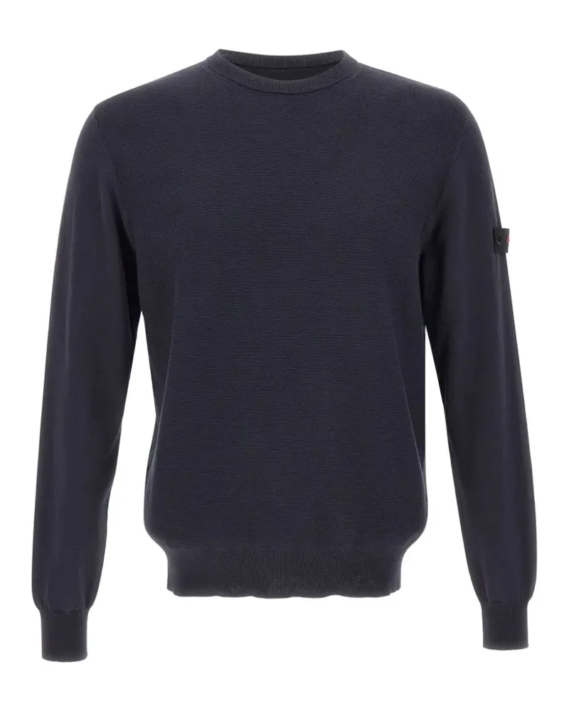 Peuterey logo-patch crew-neck sweatshirt - Blau Blau