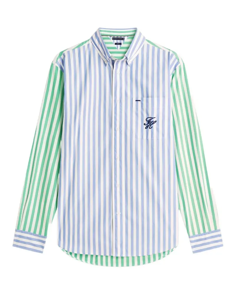 Tommy Hilfiger Gestreiftes Papertouch Hemd - Blau Blau