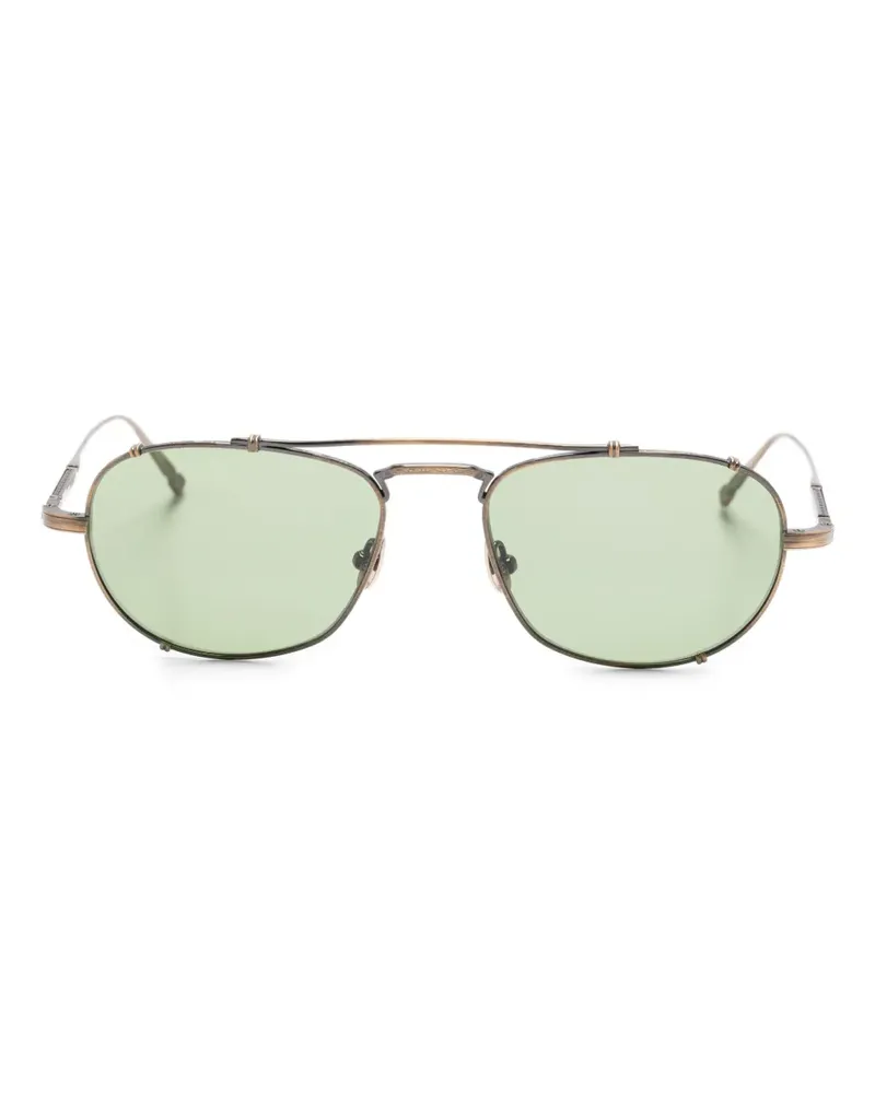 MATSUDA M3151 Sonnenbrille mit ovalem Gestell - Gold Gold
