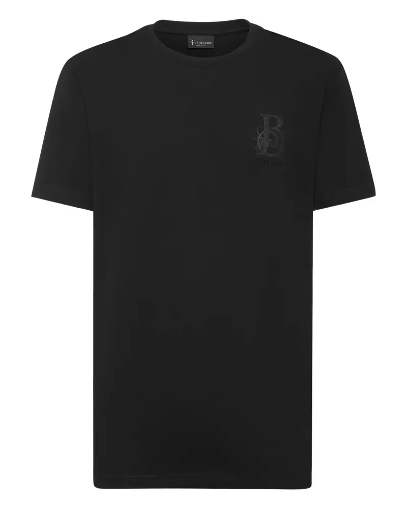Billionaire T-Shirt mit Logo-Detail - Schwarz Schwarz