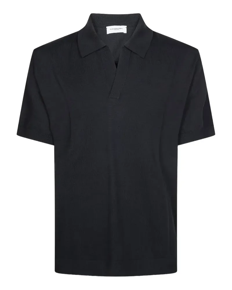 Paolo Pecora Milano knitted V-neck T-shirt - Blau Blau