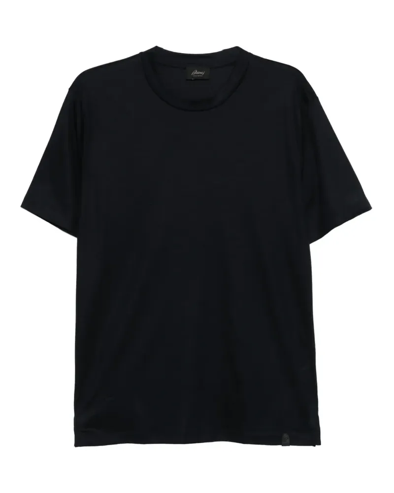 Brioni T-Shirt mit rundem Ausschnitt - Blau Blau