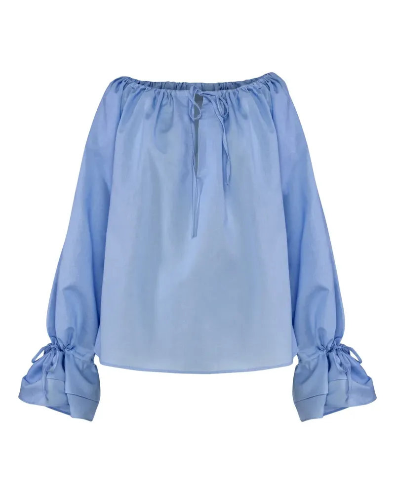 SLEEPER Cha-Cha Lounge-Bluse - Blau Blau