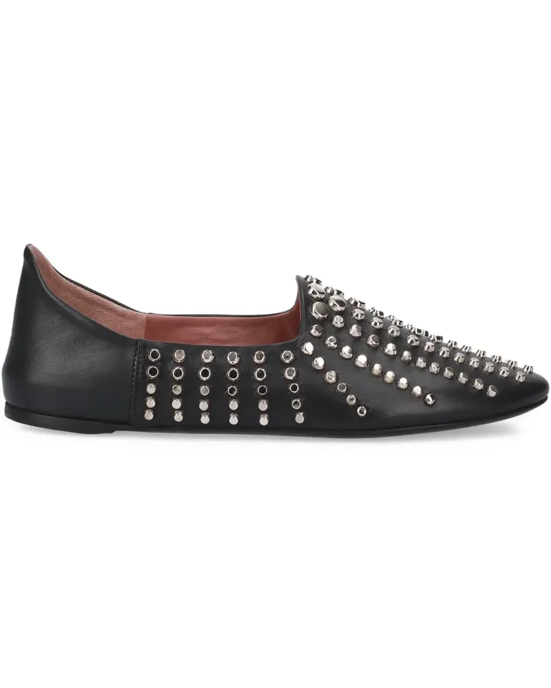 Premiata Ballerinas mit Nieten - Schwarz Schwarz