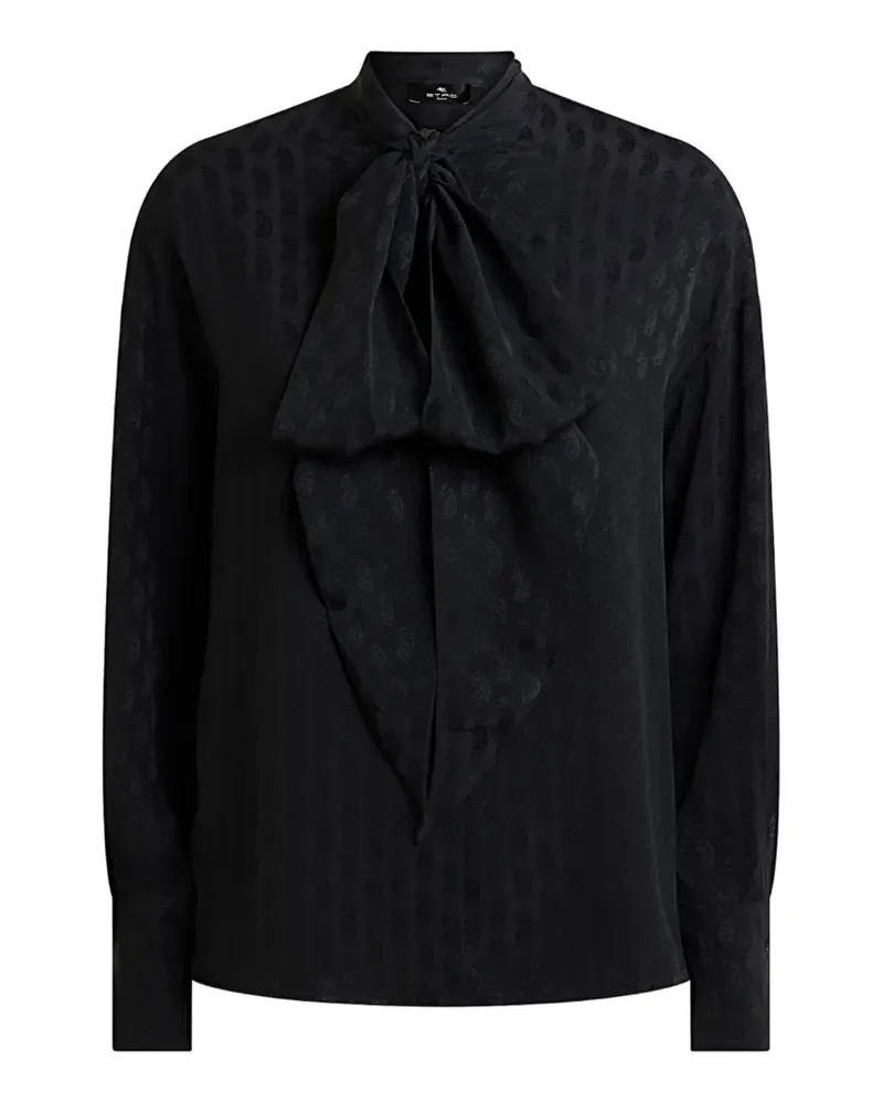 Etro Jacquard-Hemd aus Seidengemisch mit Seidenschal und Paisley-Motiv - Schwarz Schwarz