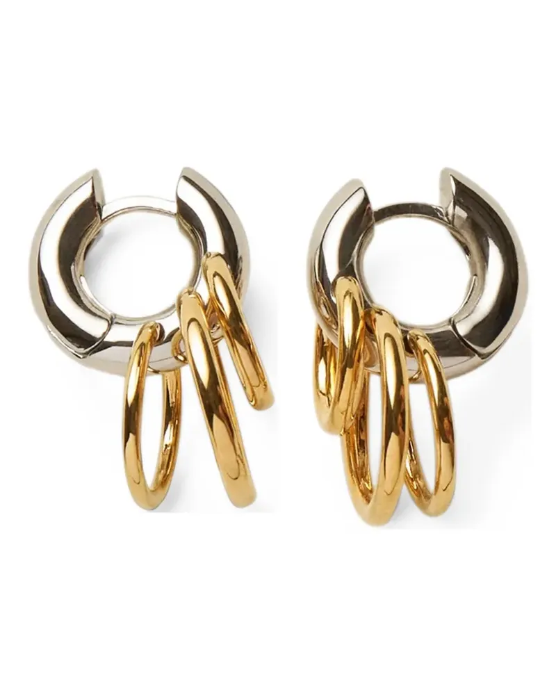 PANCONESI Pierced Huggies earrings - Silber Silber