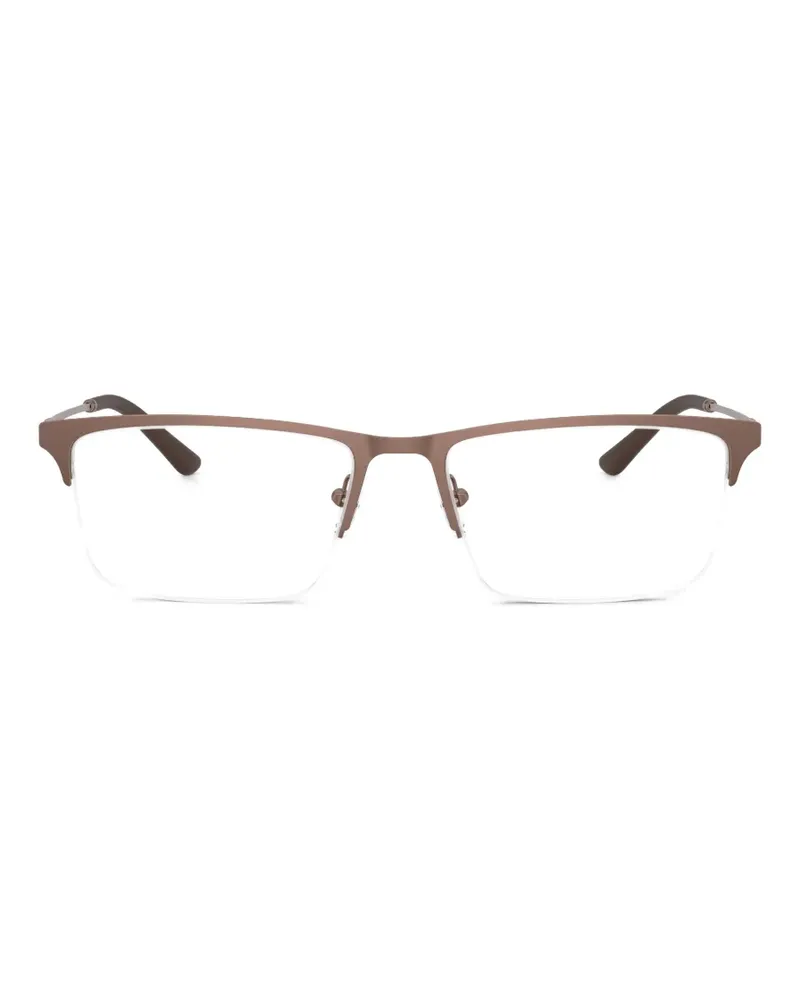 Emporio Armani rectangle-frame glasses - Braun Braun