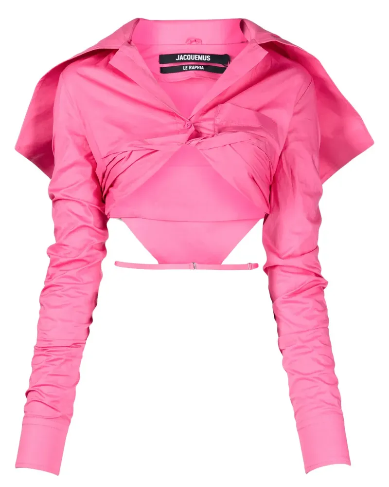 Jacquemus La Chemise Meio Oberteil - Rosa Rosa