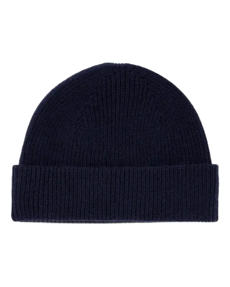 Ermenegildo Zegna Gerippte Beanie - Blau Blau