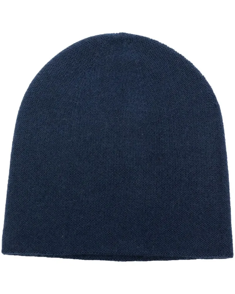 Warm-ME Fein gestrickte Beanie Blau