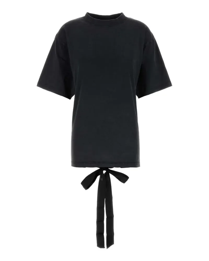Balenciaga T-Shirt mit Schnürung hinten - Schwarz Schwarz