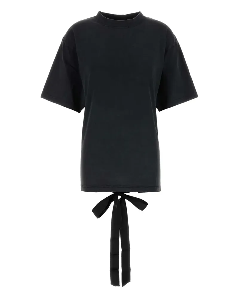 Balenciaga T-Shirt mit Schnürung hinten - Schwarz Schwarz