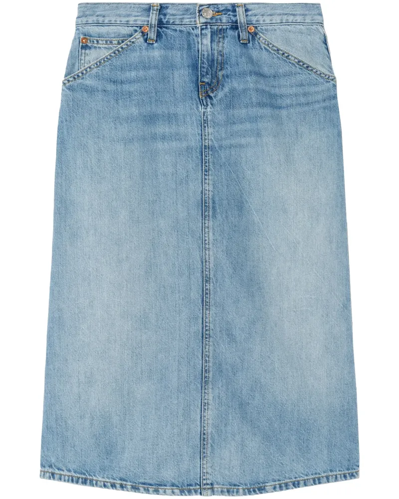 RE/DONE Low Rider Jeansrock - Blau Blau