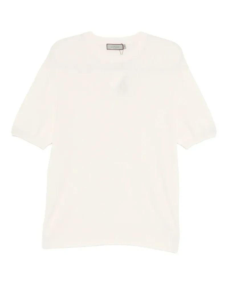 Canali short-sleeve knitted T-shirt - Nude Nude