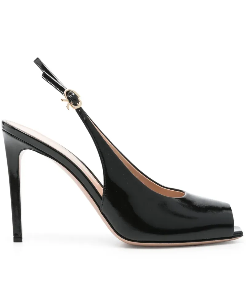 Gianvito Rossi Sandalen aus Leder 105mm - Schwarz Schwarz