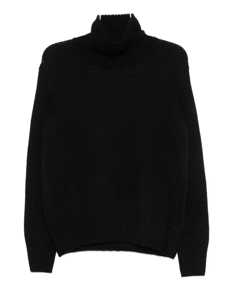 The Row Gerippter Rollkragenpullover - Schwarz Schwarz