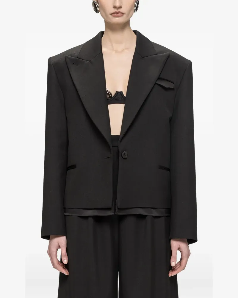 NISSA Klassischer Oversized-Blazer - Schwarz Schwarz