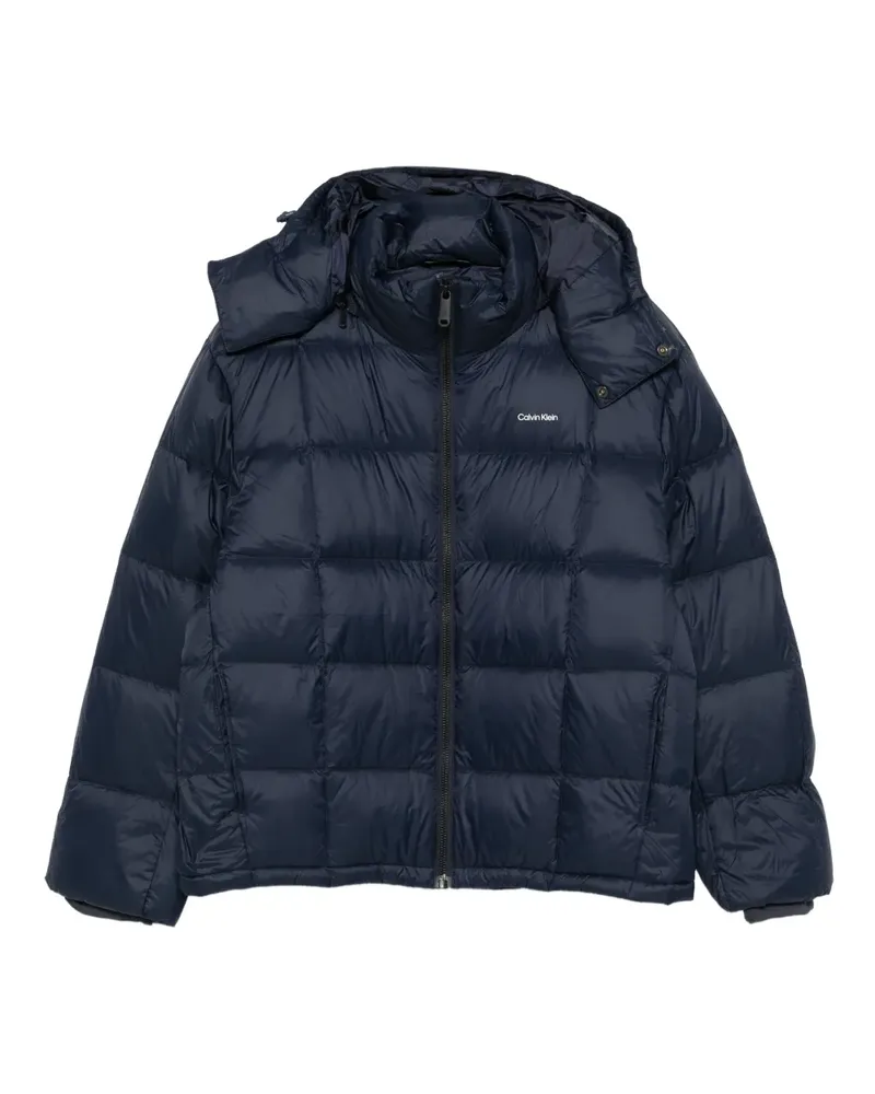 Calvin Klein Gesteppte Kapuzenjacke - Blau Blau