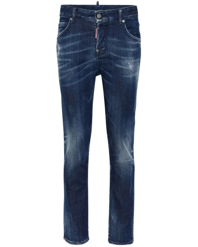 Dsquared2 Halbhohe Jennifer Jeans - Blau Blau