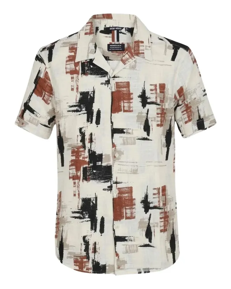 Antony Morato abstract-print short-sleeve shirt - Nude Nude