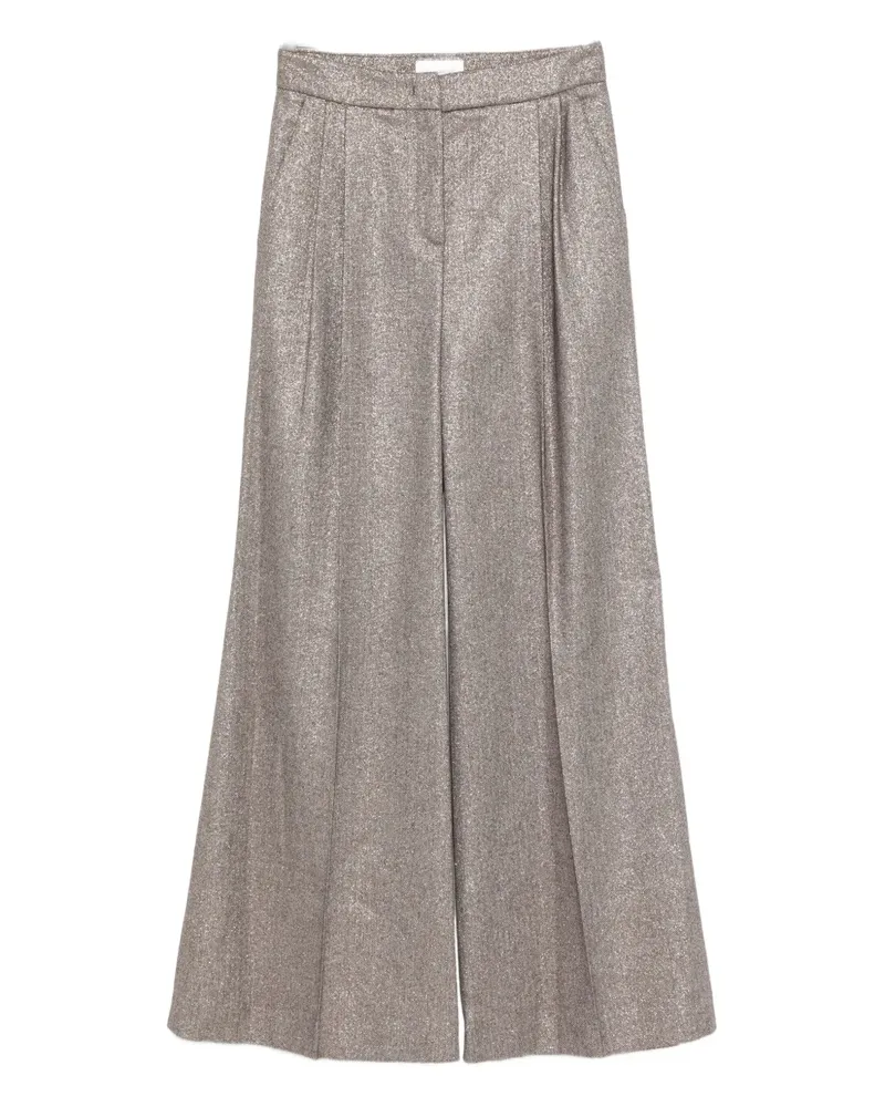 VIA MASINI 80 pleated-detailing trousers - Grau Grau