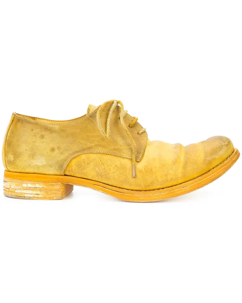 A Diciannoveventitre Schnürschuhe in Distressed-Optik - Gelb Gelb