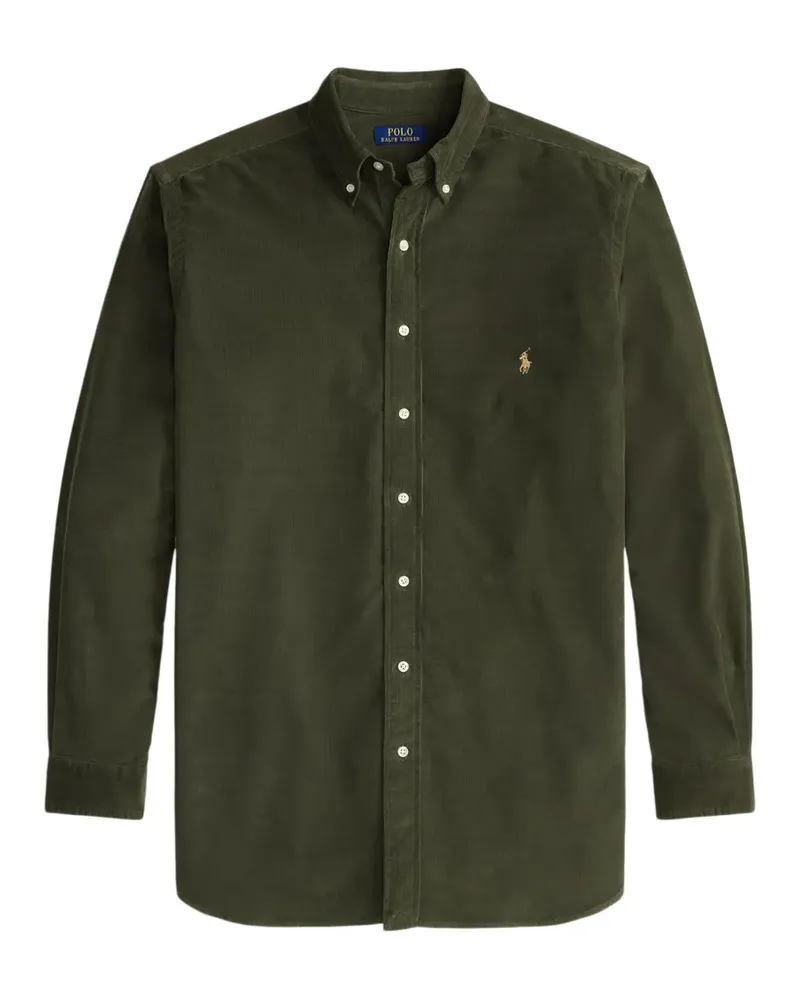 Ralph Lauren Cordhemd mit Polo Pony - Grün Grün