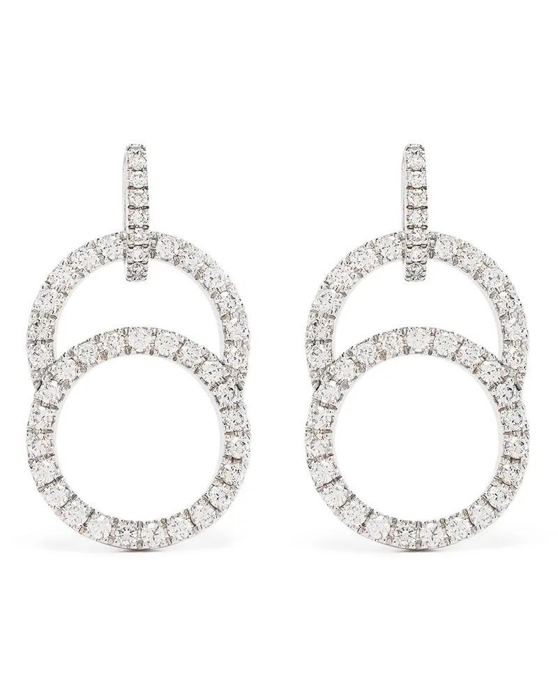 COURBET 18kt Weißgoldohrringe mit synthetischen Diamanten - Silber Silber