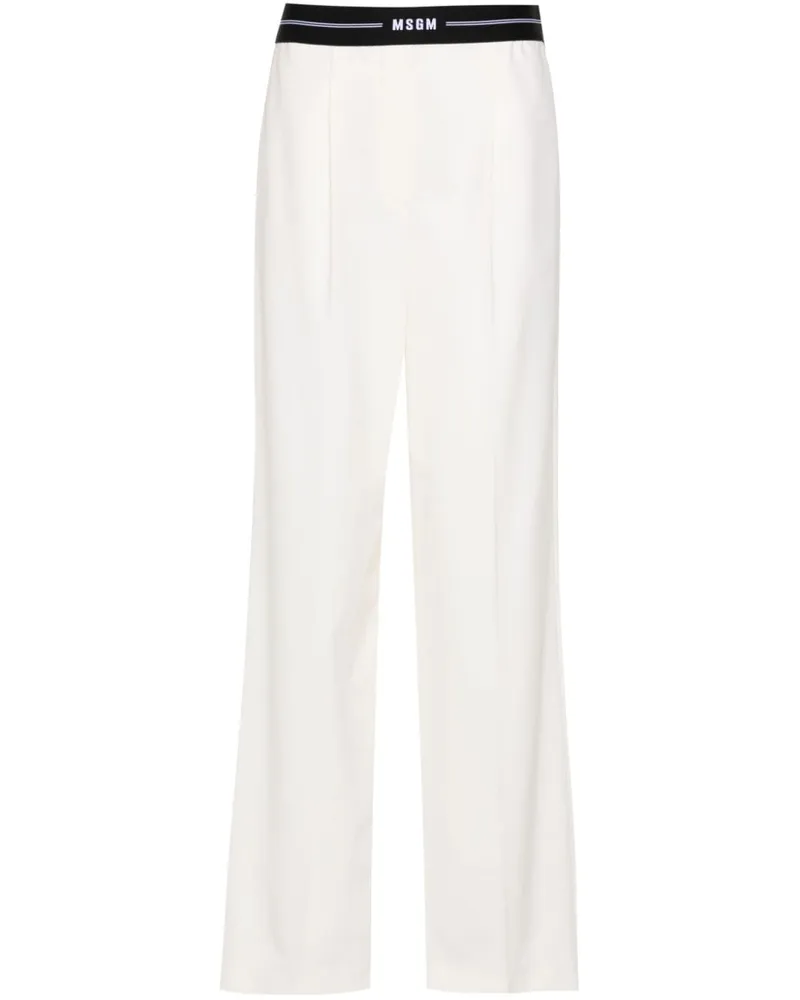 MSGM Hose mit weitem Bein - Weiß Weiß