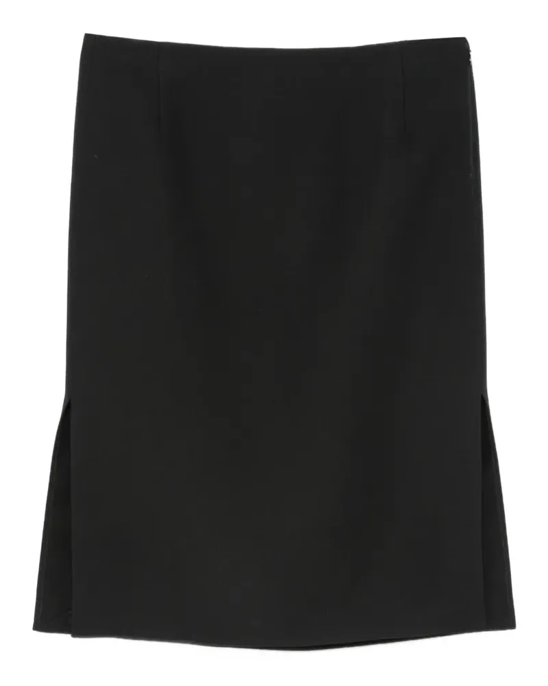 Fendi side-slit midi skirt - Schwarz Schwarz