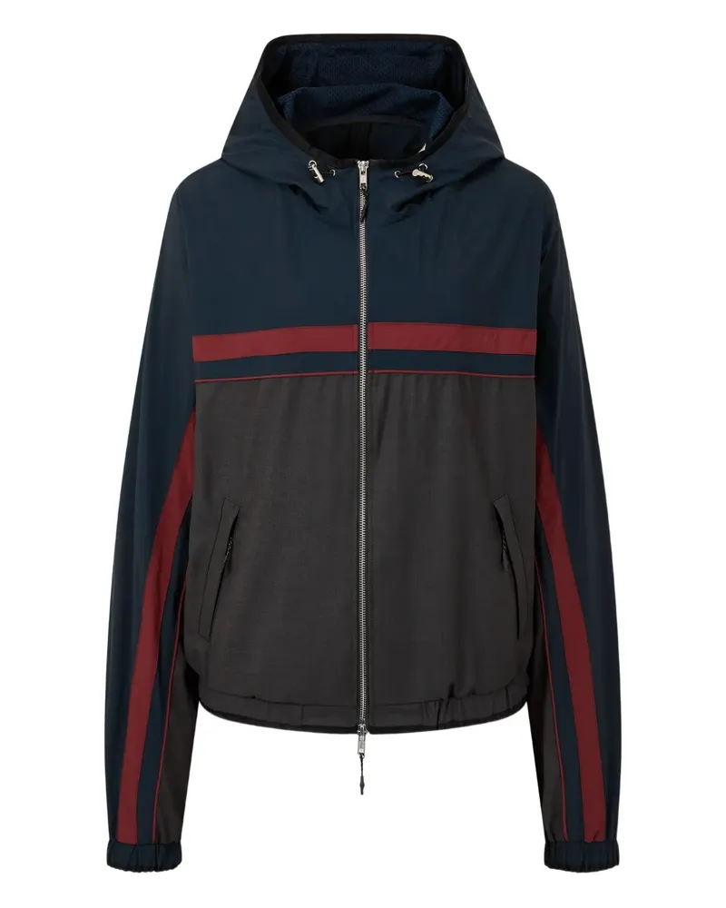 STUDIO TOMBOY Kapuzenjacke mit Kontrastbesatz - Grau Grau