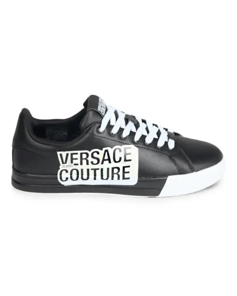 Versace Jeans Court Couture Sneakers mit Logo - Schwarz Schwarz