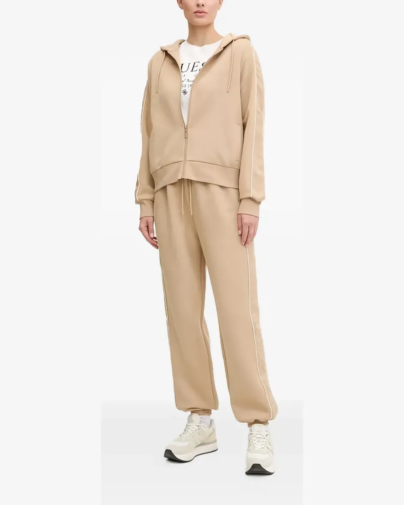 Guess logo-embroidery track pants - Nude Nude