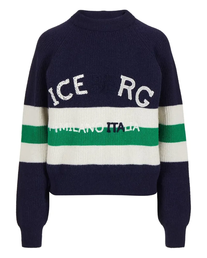 Iceberg crew-neck striped sweater - Blau Blau