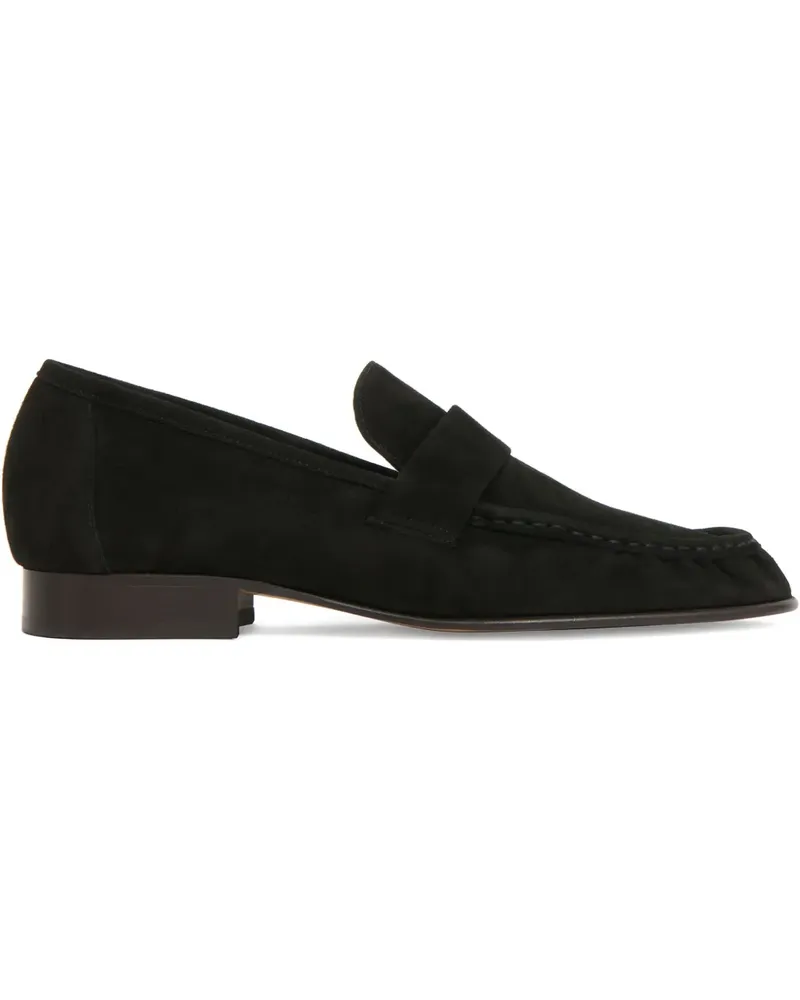 Mansur Gavriel Geraffte Penny-Loafer - Schwarz Schwarz