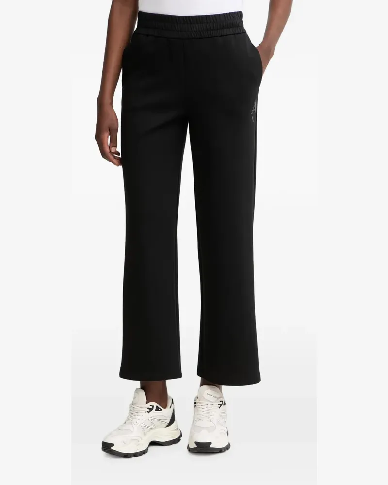 Armani Exchange logo-embellished elasticated-waistband track pants - Schwarz Schwarz