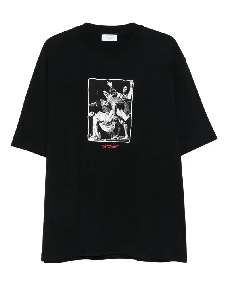 OFF-WHITE graphic-print t-shirt - Schwarz Schwarz