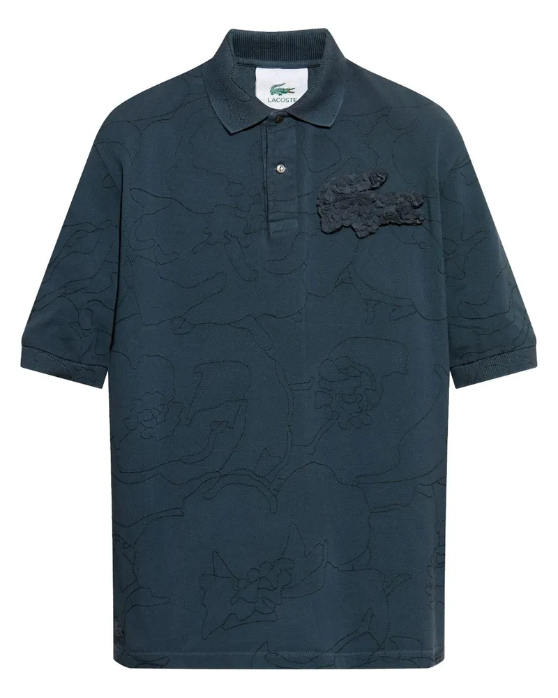 Lacoste Poloshirt mit Kroko-Applikation - Blau Blau