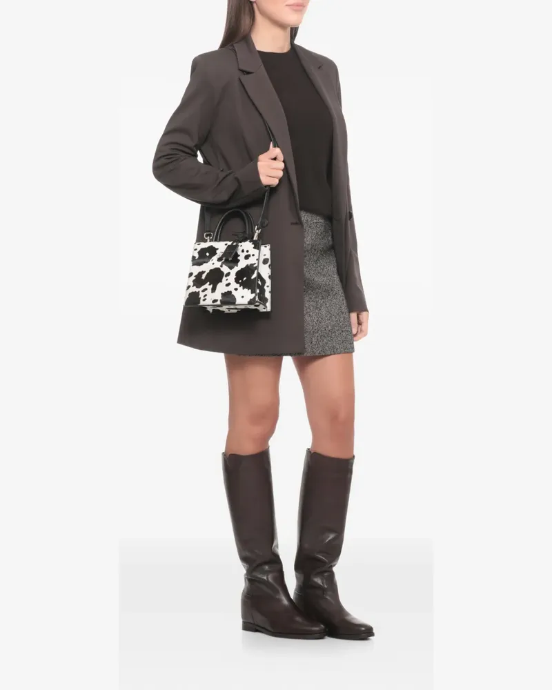 MC2 Saint Barth Ledertasche mit Print - Weiß Weiß