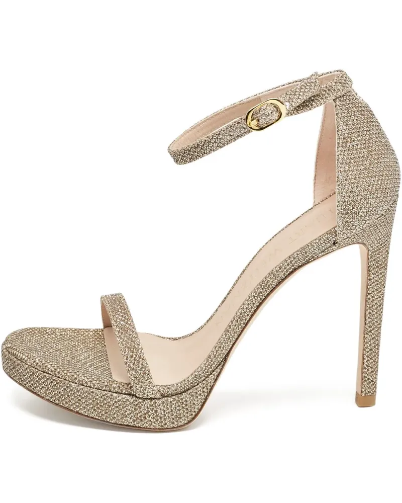Stuart Weitzman 2024 Lurex-Sandalen 120mm - Gold Gold