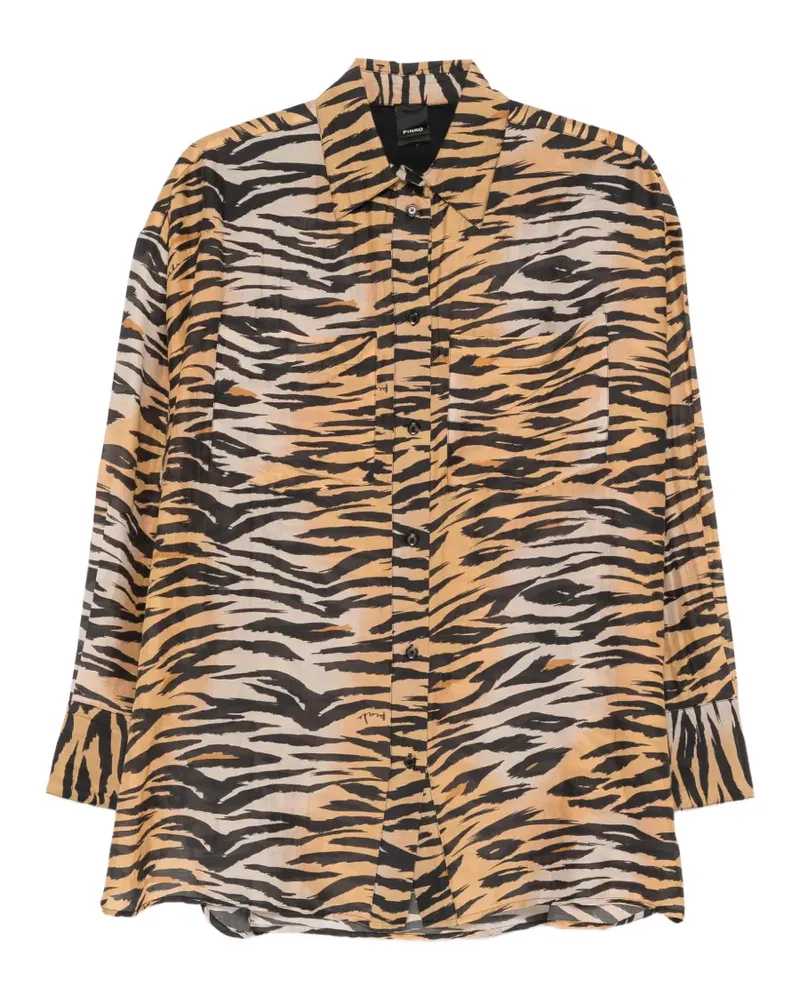 Pinko Cheyanne tiger-print shirt - Nude Nude