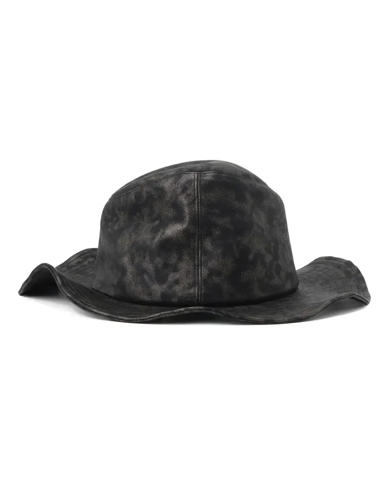 Yohji Yamamoto Ten Gallon Hut aus Schafsleder - Schwarz Schwarz