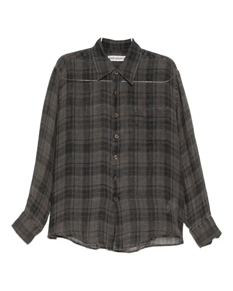 Our Legacy checked pocket shirt - Braun Braun