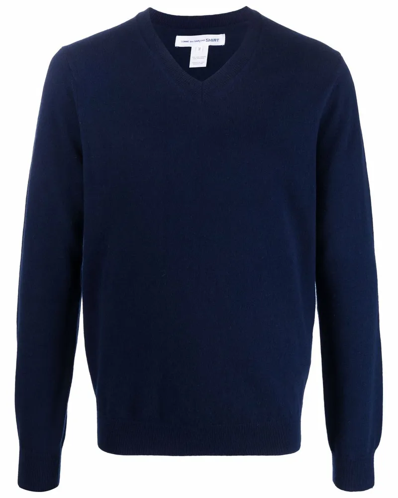 Comme des Garçons Pullover mit V-Ausschnitt - Blau Blau