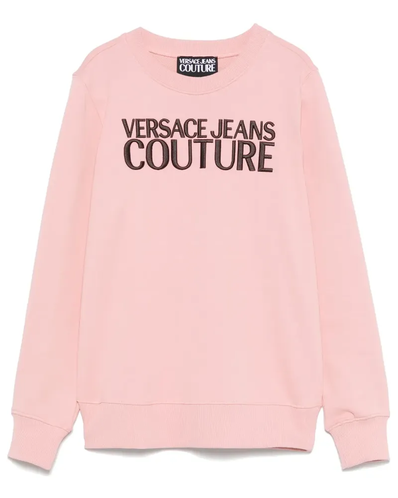 Versace Jeans Sweatshirt mit Logo-Stickerei - Rosa Rosa